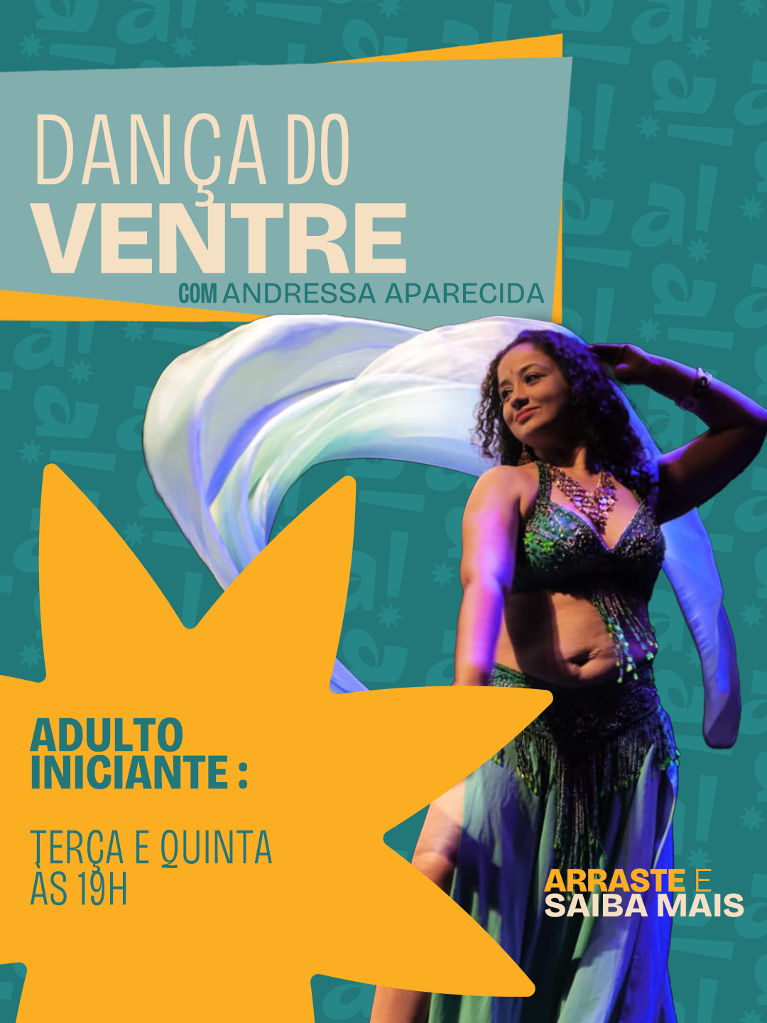 Arte da Attitude para as aulas de dança do ventre